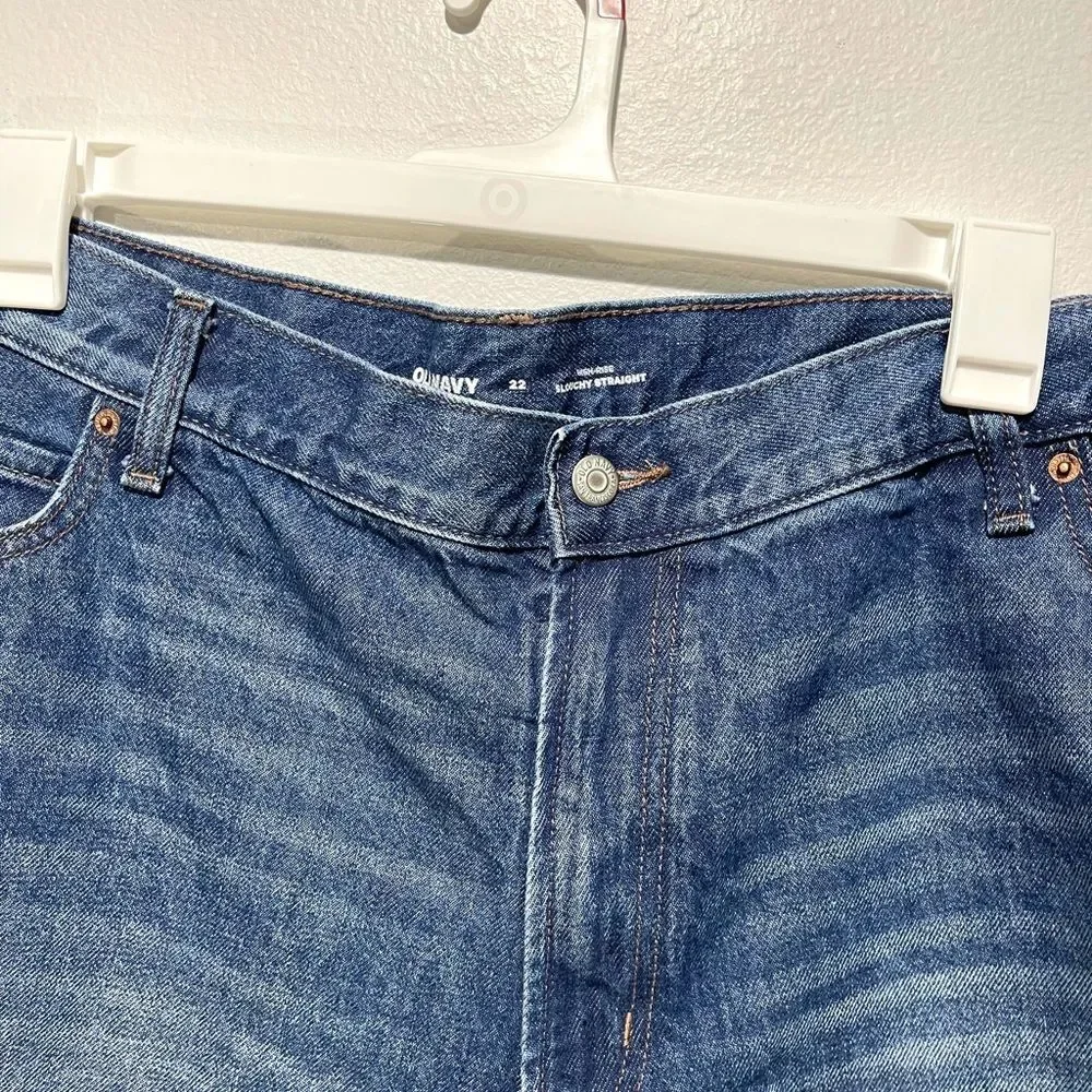 Old Navy denim cropped shorts high rise straight blue summer casual women’s 22